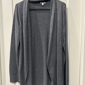 Ella Moss Charcoal Open Front Cardigan